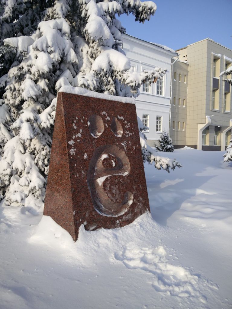 В сугробе