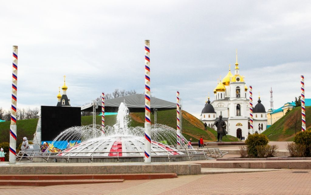 Работающий фонтан
